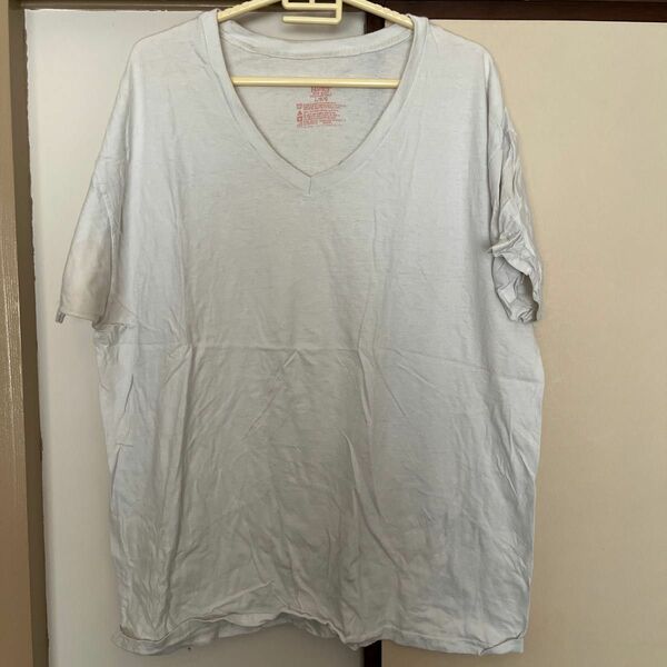 「Hanes」半袖Tシャツ ゆるだぼ オーバーサイズ 白
