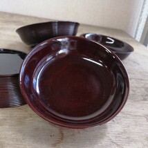 木皿　豆皿　銘々皿　木製　漆　漆器　骨董　５枚 茶道具_画像10