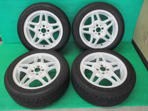 BRIDGESTONE NEXTRY 195/55R16 MINIコンバーチブル純正 16×6.5J+48 4H-PCD100 ハブ径57㎜ 4本set アクア カローラフィルダーなど流用