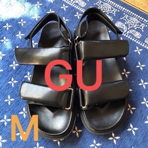 GU ボリュームサンダル　黒　