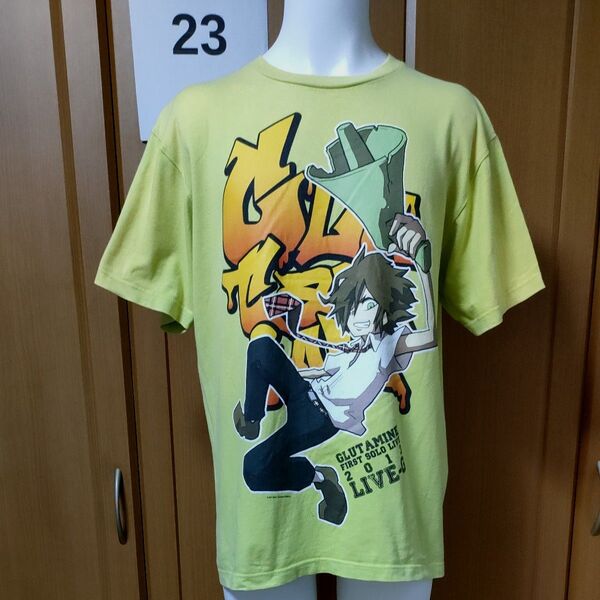 ぐるたみん半袖TシャツM/L イエロー GLUTAMINE FIRST SOLO LIVE 2013 LIVE-G