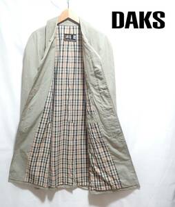 ☆DAKS　☆ダックス　☆日本製　☆ノバチェック柄　☆ステンカラーコート　☆アウター　☆コットン　☆メンズ　☆サイズ90A　 