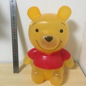 アンティーク pooh 特大 プラスチック フィギュア ディズニー くまのプーさん 置物 小物入れ プレゼント　30年前のもの