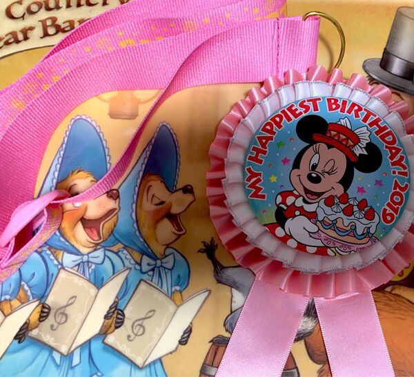 ディズニーリゾート　ミニー　誕生日　バースデー　ロゼット　