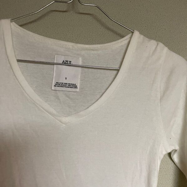 AZUL Vネック Vネック長袖Tシャツ S