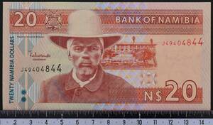 外国紙幣 ナミビア 2002年 未使用 20ドル
