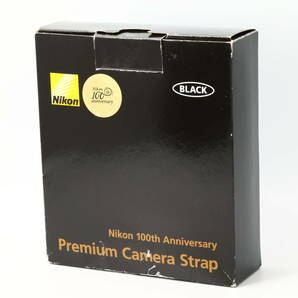 ★未使用★ ニコン NIKON 100周年記念 プレミアムカメラストラップ ブラック(BLACK) 100th Anniversary ★元箱付き★ #0111 #0624129 #0862の画像3