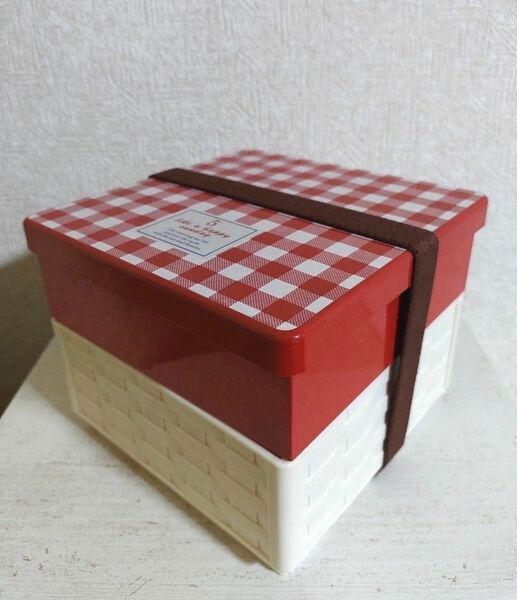お弁当箱 折り畳み式2段ピクニックランチBOX USED　