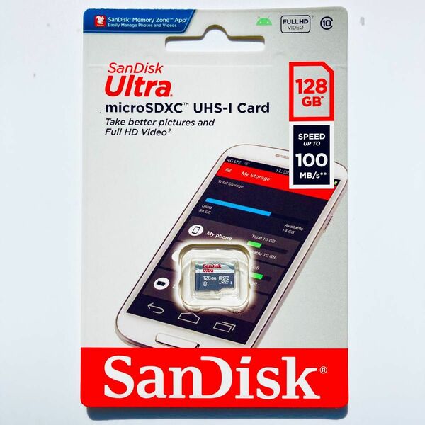 SanDisk micro SD 128GB マイクロ SD カード 1枚 100MB/秒