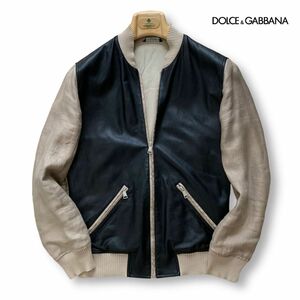 Dolce&Gabbana/ラムスキン/リネンジャケット