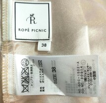 【送料無料】【美品大特価】ROPE' PICNIC　ロペピクニック　ひざ丈スカート　プリーツスカート M/38 フレアースカート ウエストゴ厶_画像7