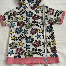 【送料無料】BABY DOLL 子供服　フード付き　パーカー　Tシャツ　トレーナー　トップス　半袖　男女兼用　半袖パーカー ピンクラテ　140cm_画像5