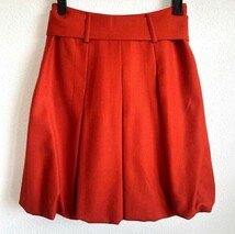【送料無料】【美品】armoire caprice　アーモワールカプリス　日本製　リボン付き スカート　膝丈スカート　オレンジ　M_画像4