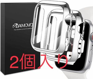 ★未使用★2個入り★Apple Watch 4/5/6/SE 44mm アップルウォッチ シリーズ 用 保護ケース ガラス カバー