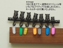 【再入荷】猫のしっぽフック　七匹猫フック　鉄　鉄製　壁掛け DIY キーフック　雑貨　ネジは付属いたしません_画像2