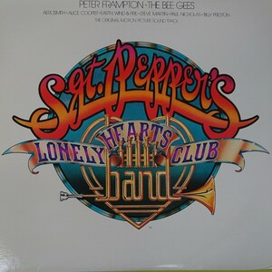 2LP(輸入盤サントラ)/SGT．PEPPERS LONELY LONELY HEART CLUB BAND(PETER FRAMPTON・BEE GEES他)チラシ2枚、ポスター付