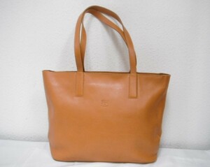 14/IL Bisonte Il Bizonte All Leather Plouds Tote Mag Satch