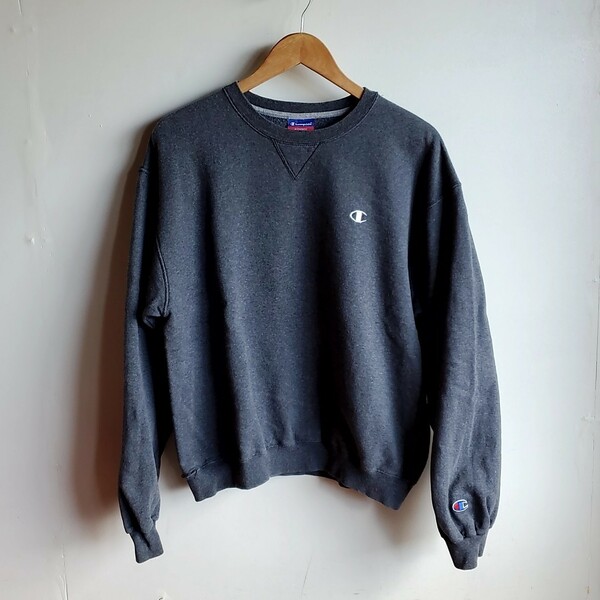 B4◆チャンピオン CHAMPION スウェット sizeM ダークグレー メキシコ製 中古 古着 USED トレーナー AUTHENTIC ATHLETIC APPAREL