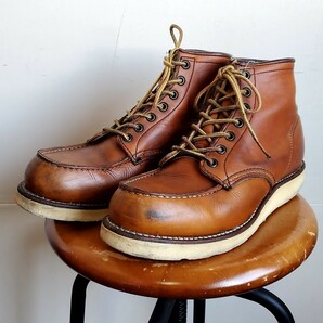 917◆98年製 レッドウィング REDWING 875 アイリッシュセッターブーツ 7 1/2E 25.5㎝位 茶 サイド羽タグ モックトゥ 中古 USED