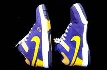 □NIKE DELTA FORCE 3/4 LA LAKERS 307723-571 ナイキ デルタフォース レイカーズ メンズ 27cm 2003年モデル_画像5