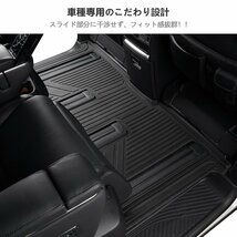 【3Dフロアマット/車種専用設計】★TOYOTA アルファード AAHH40W/AAHH45W/AGH40W (H27/2～) ★1列+2列+3列+ラゲッジマット (HN07T13801UM）_画像4