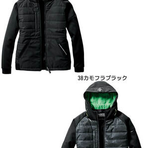 [在庫処分] 防寒着 秋冬 バートル サーモクラフト 防風フーディジャケット(服のみ) 3210 Lサイズ 35ブラックの画像4