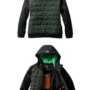 [在庫処分] 防寒着 秋冬 バートル サーモクラフト 防風フーディジャケット(服のみ) 3210 Lサイズ 35ブラックの画像6