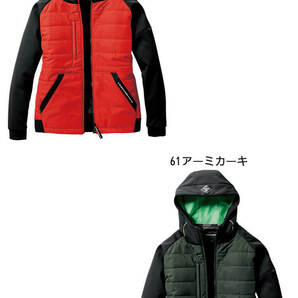 [在庫処分] 防寒着 秋冬 バートル サーモクラフト 防風フーディジャケット(服のみ) 3210 XLサイズ 98カーディナルの画像5