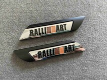 ★三菱 RALLI ART★227★ 金属ステッカー エンブレム デカール 2枚セット 3D 立体 車用装飾 両面テープで取付簡単_画像1