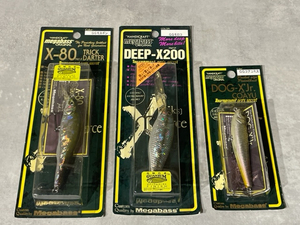 ★未開封 メガバス/Megabass■ルアー4点セット/ブラックバス■DOG-X jr.COAYU/DEEP X200/X-80/V-FLAT