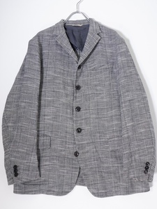 ARTS&SCIENCEアーツ&サイエンス OLD TAILORED JACKET リネンシルクコットン グレンチェックテーラードジャケット[MJKA71416]