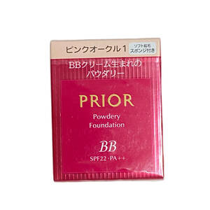 在5（志木）新品 送料無料★資生堂 PRIOR(プリオール) 美つやBBパウダリー ピンクオークル1 SPF22 PA++ レフィル ソフト起毛スポンジ付