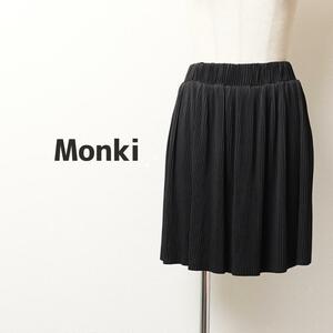 9032 Monki モンキ プリーツスカート 小さいサイズ 帯ゴム ブラック P-0039
