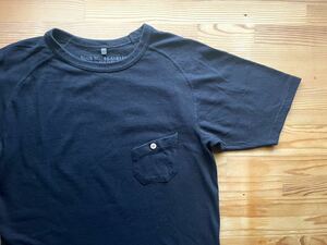 Nigel Cabourn ナイジェル ケーボン55-U-8110 BASIC T-SHIRT シャツ 44 コットン ウッドボタン 胸ポケット 日本製半袖