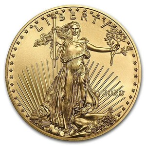[保証書・カプセル付き] 2020年 (新品) アメリカ 「イーグル・ウオーキング リバティ」純金 1/10オンス 金貨