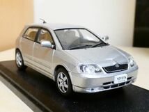 国産名車コレクション 1/43 トヨタ カローラ ランクス 2001 シルバー アシェット 旧車 クラシックカー ミニカー_画像1