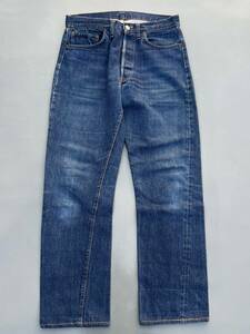 66前期 70s オリジナル Levi’s 501 ビンテージ 美品 濃紺 リペア無し バックポケット裏シングル 耳付き セルビッジ 1970年代 SINGLE