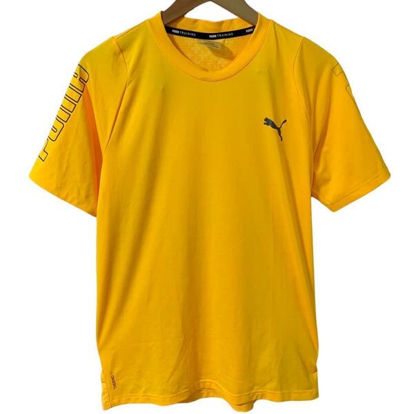 PUMA プーマ 半袖 Tシャツ スポーツウェア イエロー ランニング メンズ ブランド