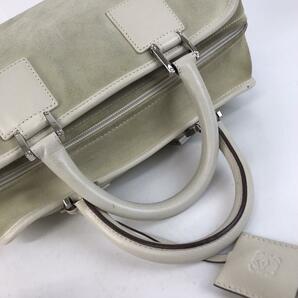 LOEWE ロエベ アマソナ29 ハンドバッグ スエード レザー アイボリー レディース ブランドの画像6