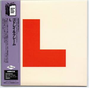 紙ジャケ　ゴドレイ＆クレーム／L、CD（UICY9172）、帯あり、もと10CCのGodley&Cremeの2作目、日本語解説あり