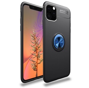 iphone12Pro Max☆黒　青ケース 高品質TPU リング付き☆車載マグネットホルダー対応