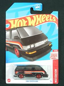 ★ホットウィール★国内販売なし Target Exclusives 1986 TOYOTA VAN トヨタ バン 黒 ターゲット限定 レッドエディション Red Edition しわ