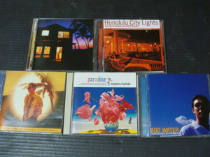 杉山清貴「彼方からの風」「PARADISE」「ADD WATER」「HARVEST STORY」「HONOLULU CITY LIGHTS」CD