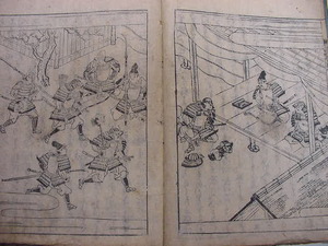 ■激レア江戸版絵入り『諸家高名記 1冊』正徳4年版樋口好運画戦記絵本和本古文書浮世絵木版唐本古書古地図古典籍古美術品■