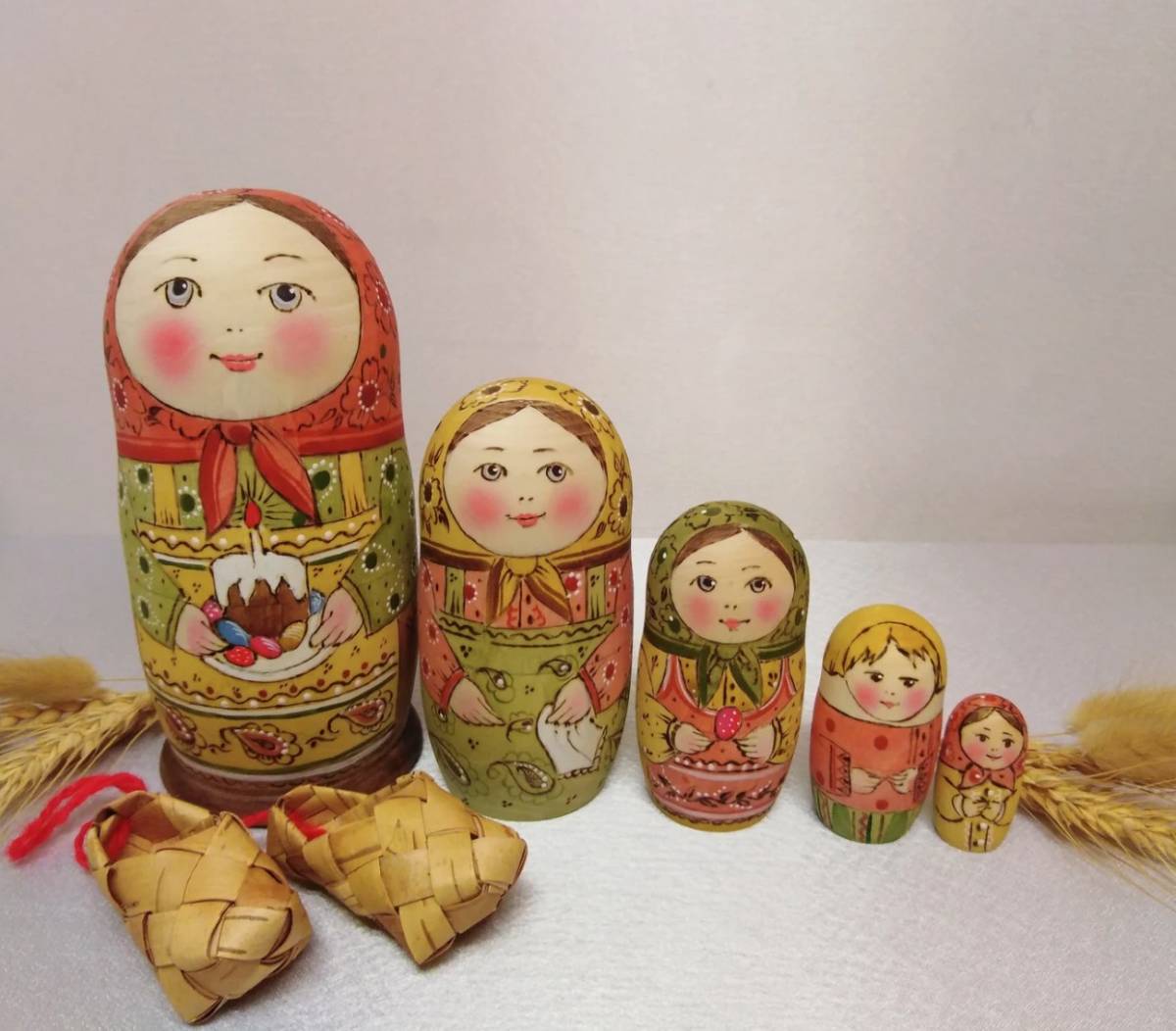 ★Artículos rusos Matryoshka ~Vacaciones de Pascua~ Olga Borisova Artista Matryoshkas matryoshkas, Artículos hechos a mano, interior, bienes varios, ornamento, objeto