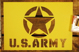 U.S.ARMY ステンシル 型紙 ◆ アーミー アメリカ 陸軍 ミリタリー 塗装 【大】