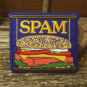 SPAM 缶型 刺繍 ワッペン ◆ スパム 缶詰 JHWP48