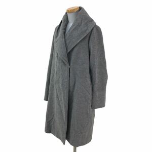 D478 MOGA モガ 長袖 デザイン ロング コート アウター 上着 羽織り トップス 毛85% アンゴラ15% グレー系 メンズ 2