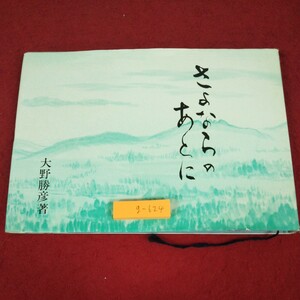g-624 ※9 さよならのあとに 著者 大野勝彦 1994年3月 印刷 博文舎 詩集 ポエム 文学 芸術 作品集 病院 天使 海 水墨画