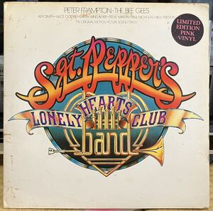 BEE GEES 、PETER FRAMPTON / SGT . PEPPERS LONELY HEARTS CLUB BAND ( UK Orig 限定ピンクカラー盤 )